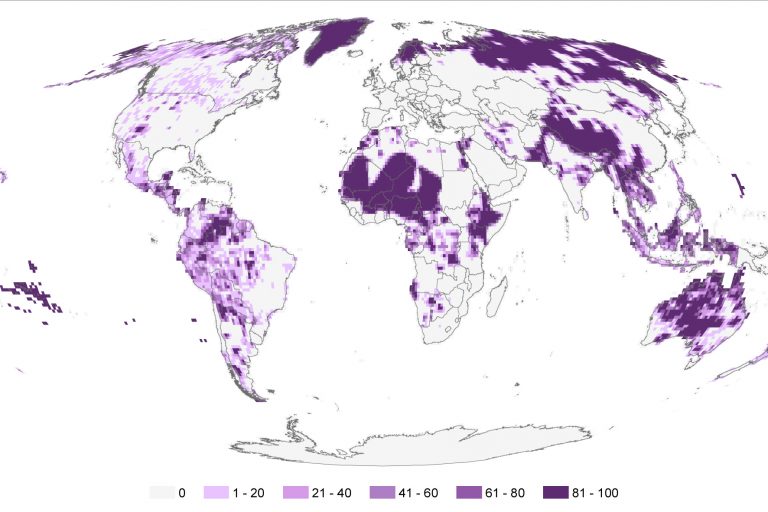 Global map of lands managed by indigenous peoples