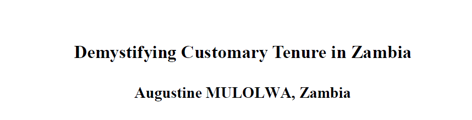 Demystifying customary tenure