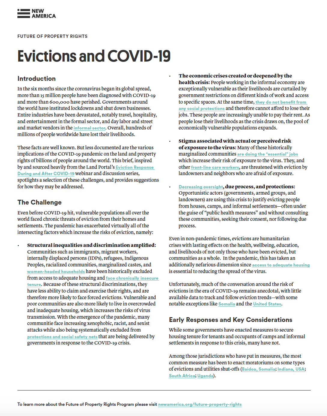 Evictions and COVID-19