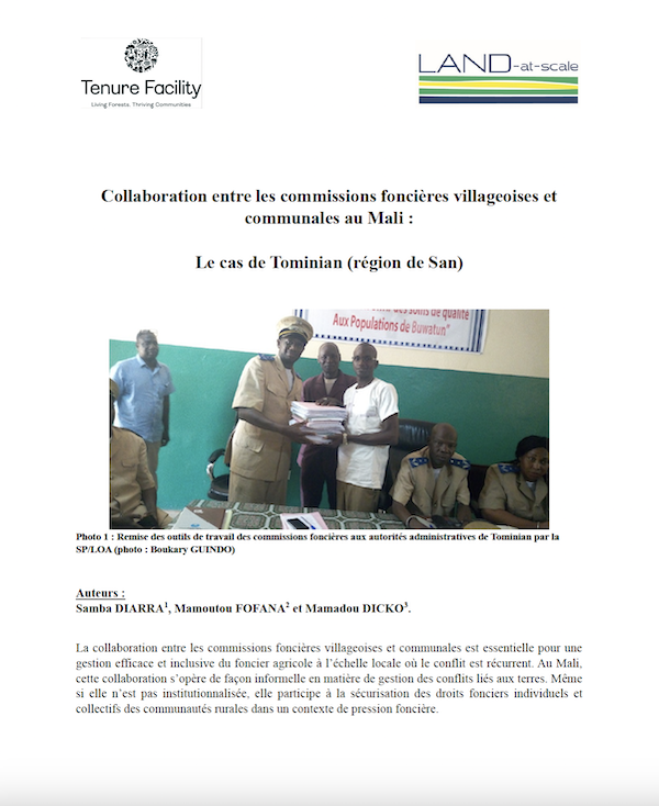 Collaboration entre les commissions foncières villageoises et communales au Mali 