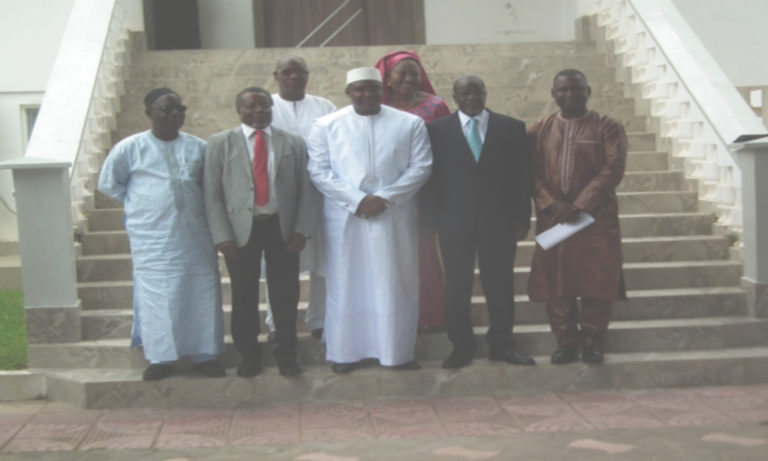 Members of the Land Commission with the President and Minister of Lands