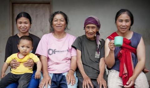 A portrait of Hmong women in Mae Salong, Thailand