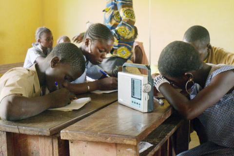 Children Listening to Messages about Ebola