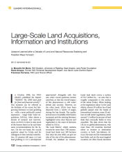 Large-Scale Land Acquisitions, Information and Institutions cover image